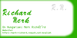 richard merk business card